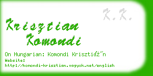 krisztian komondi business card